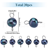 Natural Cultured Freshwater Pearl Potato Connector Charms PALLOY-SC00015-2