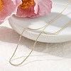 1MM 304 Stainless Steel Serpentine Chain Necklaces for Women Men NJEW-T016-11G-3
