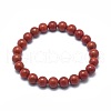 Natural Red Jasper Bead Stretch Bracelets BJEW-K212-B-012-2