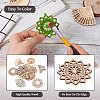  DIY Filigree Wood Dangle Earring Making Kit DIY-TA0009-68-12