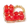 Seed Beads Beaded Charms PALLOY-MZ00334-4