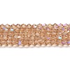 Transparent Electroplate Glass Beads Strands EGLA-A039-T6mm-L12-1