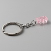 Candy Color Transparent Bear Resin Pendant Keychain KEYC-WH0034-34B-06-2