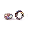 Transparent Glass European Beads X-GPDL-N004-D14mm-A08-2