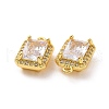 Brass Pendants with Clear Glass KK-E068-VF214-3