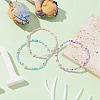 3Pcs 3 Color Natural Pearl & Seed Beaded Stretch Bracelets Set BJEW-JB09437-2