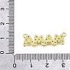 Brass Micro Pave Clear Cubic Zirconia Word Mama Connector Charms KK-V007-36G-3