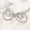 304 Stainless Steel Stud Earrings EJEW-D319-02P-2