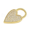 Brass Micro Pave Cubic Zirconia Pendants KK-M322-40G-2
