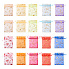 100Pcs 10 Colors Organza Drawstring Jewelry Pouches OP-TA0001-02-2