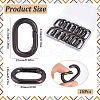 SOFPLATE 18Pcs Alloy Spring Gate Rings FIND-SP0001-43-2