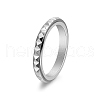 Rotatable Version Korean StyleRotatable Stainless Steel Finger Ring for Men PW-WGAB2A4-04-1