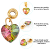 30Pcs 6 Color Glass Pendant PALLOY-GO00009-3
