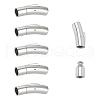 Unicraftale 6Pcs Column 304 Stainless Steel Bayonet Necklace Clasps STAS-UN0059-09-1