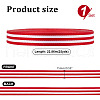 AHADERMAKER 25 Yards Polyester Striped Ribbons DIY-GA0006-85-2