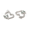 Brass Micro Pave Cubic Zirconia Pendants KK-E068-VB193-2