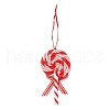 Christmas Lollipop Handmade Polymer Clay Pendant Decorations HJEW-P017-02E-3