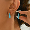 Vintage Minimalist Stainless Steel Teardrop Dangle Earrings VQ0978-3-1