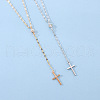 Alloy Crystal Rhinestone Cross Pendant Y Necklaces for Women WGC3C95-01-2