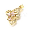 Brass Micro Pave Cubic Zirconia Pendants KK-Q066-23G-2