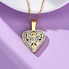 304 Stainless Steel Polymer Clay Rhinestones Openable Pendant Necklaces for Women NJEW-Z065-12G-3