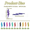 66Pcs 11 Colors Spray Painted 430 Stainless Steel Filigree Pendants STAS-TA0002-18-3