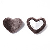 Velvet Cloth Fabric Covered Cabochons WOVE-S084-14G-1