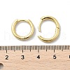 Brass Micro Pave Clear Cubic Zirconia Hoop Earrings EJEW-D311-145G-5