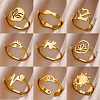Personality Special-Interest 304 Stainless Steel Finger Rings for Women FS-WG32BFC-07-2