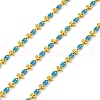 Brass Enamel Link Chains CHC-L050-07G-11-1
