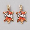 Alloy Enamel Pendants FIND-CJC0027-01G-10-1
