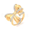 Brass Micro Pave Cubic Zirconia Adjustable Rings RJEW-E091-02G-1