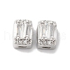 Brass Micro Pave Clear Cubic Zirconia Beads KK-G503-20P-1