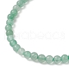 Natural Green Aventurine & Rose Quartz Round Beaded Stretch Bracelets for Women BJEW-JB11926-02-4
