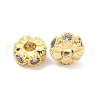Brass Micro Pave CLear Cubic Zirconia Beads KK-Z044-06A-2