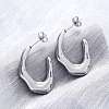 304 Stainless Steel Stud Earrings EJEW-B108-18P-1