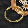 Brass Micro Pave Cubic Zirconia Hinged Bangles for Women BJEW-D313-02G-1