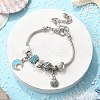Ocaen Theme European Beads Charm Bracelet Set for Women BJEW-JB11587-03-1