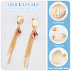 Unicraftale 24Pcs Brass Ear Stud Findings KK-UN0002-83-4