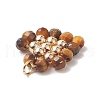 Natural Tiger Eye Copper Wire Wrapped Pendants PALLOY-JF02037-01-3