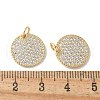 Brass Micro Pave Clear Cubic Zirconia Pendants KK-Q031-17G-3