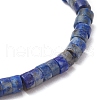 Natural Lapis Lazuli Beads Stretch Bracelets for Men Women BJEW-JB11670-03-4