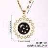 Elegant Brass Pave Clear Cubic Zirconia Moon Pendant Pendant Necklaces NB6973-4-4