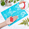 Gorgecraft 1 Sheet Butterfly Pattern Self-Adhesive Silk Screen Printing Stencil DIY-GF0004-06-3