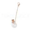 Empty Glass Wishing Bottle Pendant Decorations HJEW-JM02662-07-2