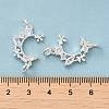 Rack Plating Brass Pave Clear Cubic Zirconia Connector Charms KK-K273-08S-3