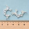 Rack Plating Brass Pave Clear Cubic Zirconia Connector Charms KK-K273-08S-3