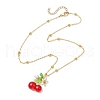 Resin Fruit Pendant Necklaces NJEW-JN05204-02-4