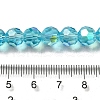 Electroplate Transparent Glass Beads Strands EGLA-A035-T8mm-L08-4