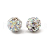 Polymer Clay Rhinestone Beads RB-H284-6MM-Half-RB-2